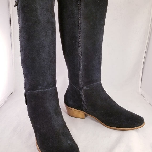 JACK ROGERS ARTISAN EQUESTRIAN RIDING BLACK SUEDE WOMEN BOOTS SIZE 9.5M  * - Picture 4 of 11